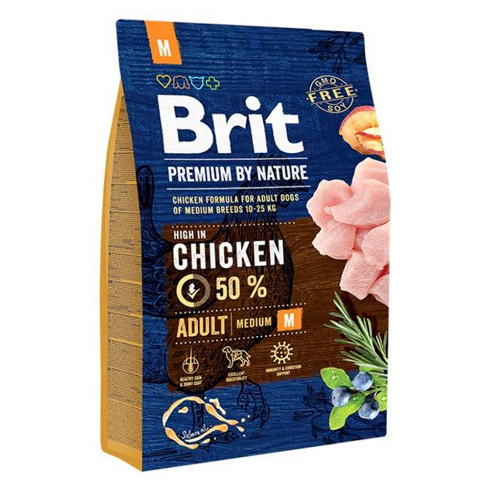 Levně BRIT Premium by Nature Adult M granule pro psy 1 ks, Hmotnost balení: 15 kg