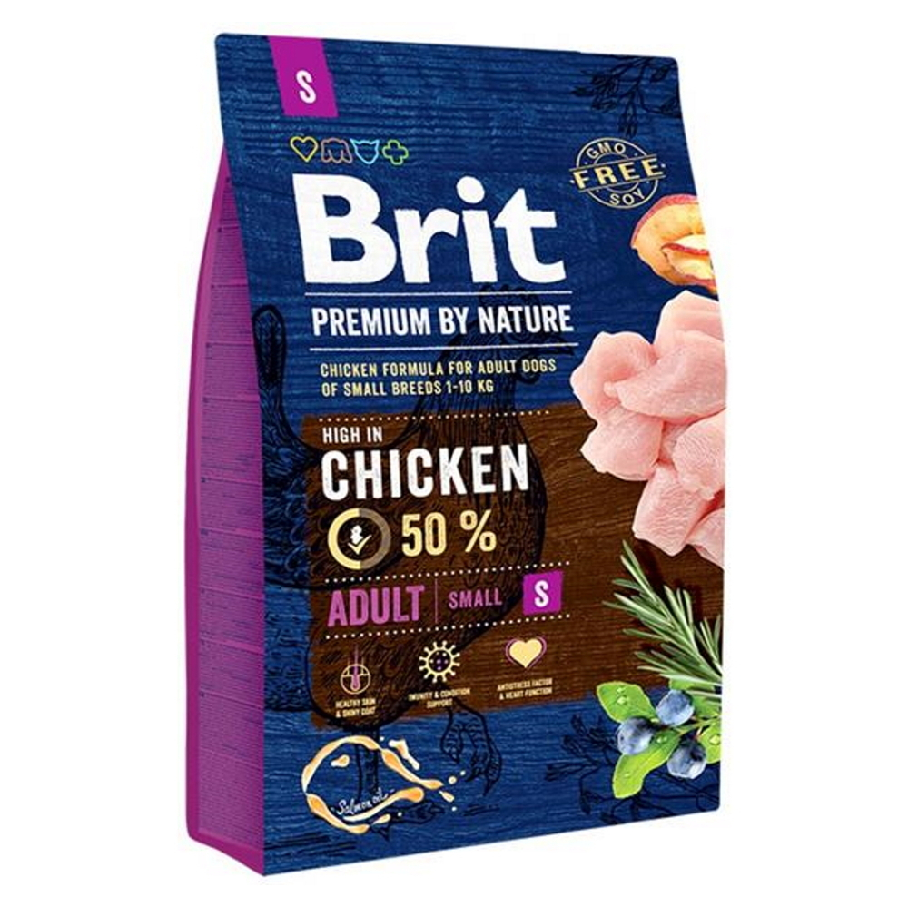 Levně BRIT Premium by Nature Adult S granule pro psy 1 ks, Hmotnost balení: 8 kg