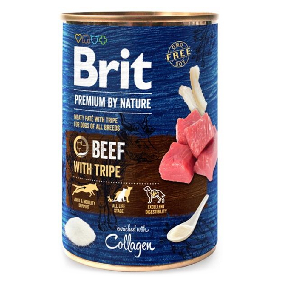 BRIT Premium by Nature Beef & Tripes konzerva pro psy 1 ks, Hmotnost balení: 400 g