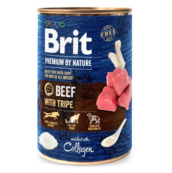 BRIT Premium by Nature Beef & Tripes konzerva pro psy 400 g