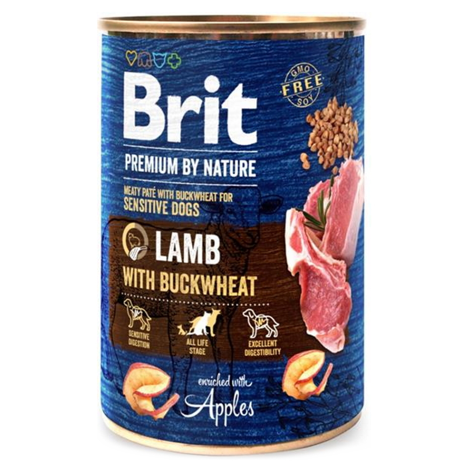 E-shop BRIT Premium by Nature Lamb & Buckwheat konzerva pro psy 1 ks, Hmotnost balení: 400 g