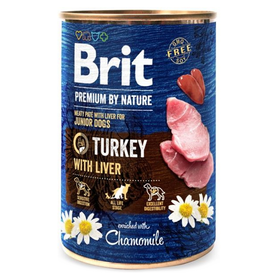 E-shop BRIT Premium by Nature Turkey & Liver konzerva pro psy 1 ks, Hmotnost balení: 400 g