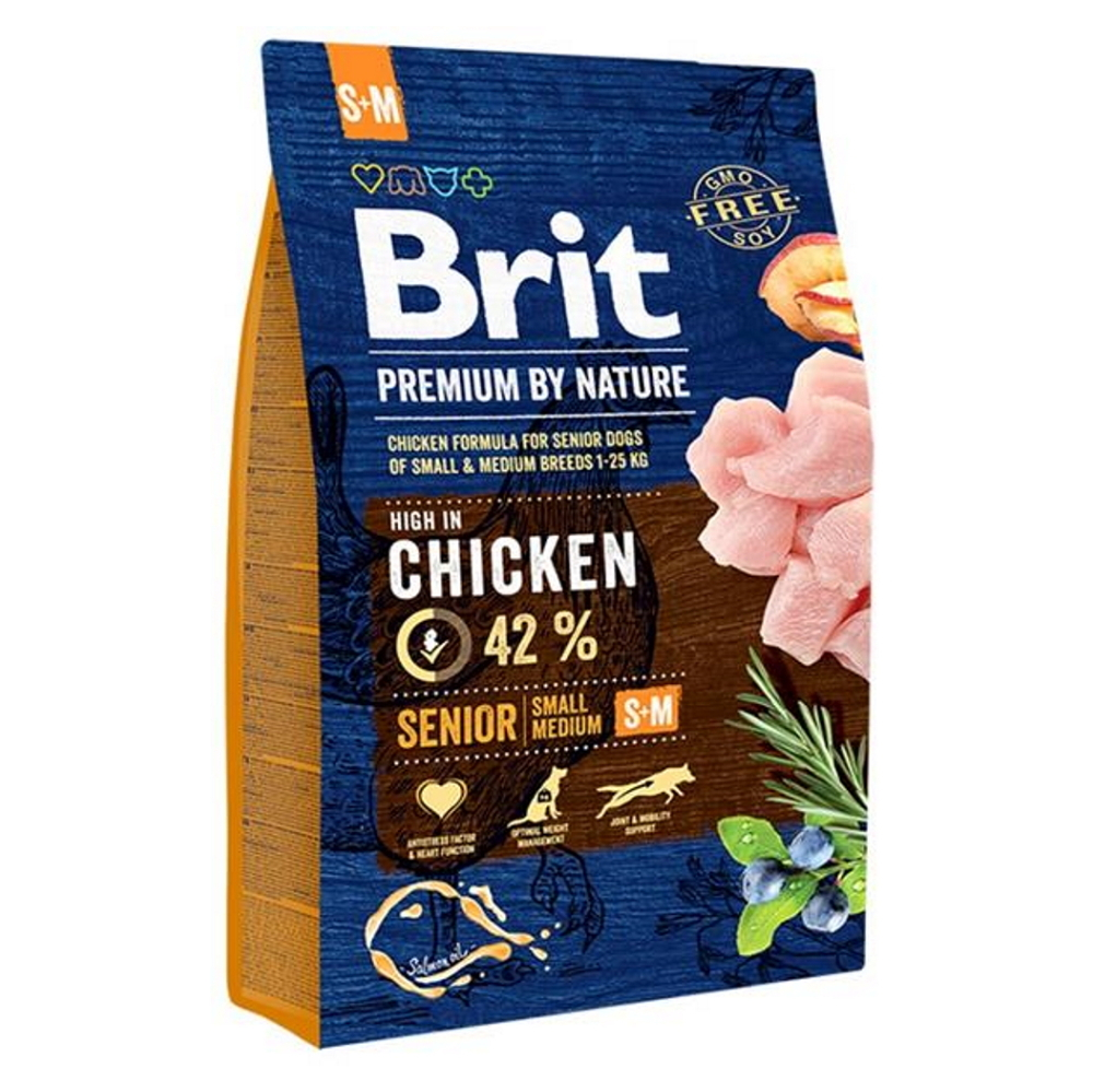 E-shop BRIT Premium by Nature Senior S+M granule pro psy 1 ks, Hmotnost balení: 3 kg