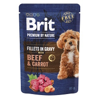 BRIT Premium Dog Fillets Gravy Beef&Carrot 85 g