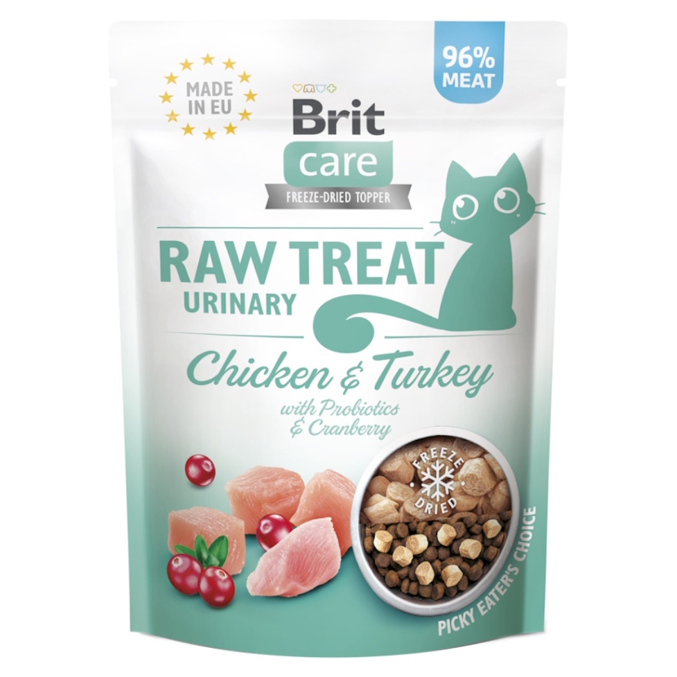 BRIT Raw Treat Cat Urinary Chicken&Turkey pamlsky pro kočky 40 g