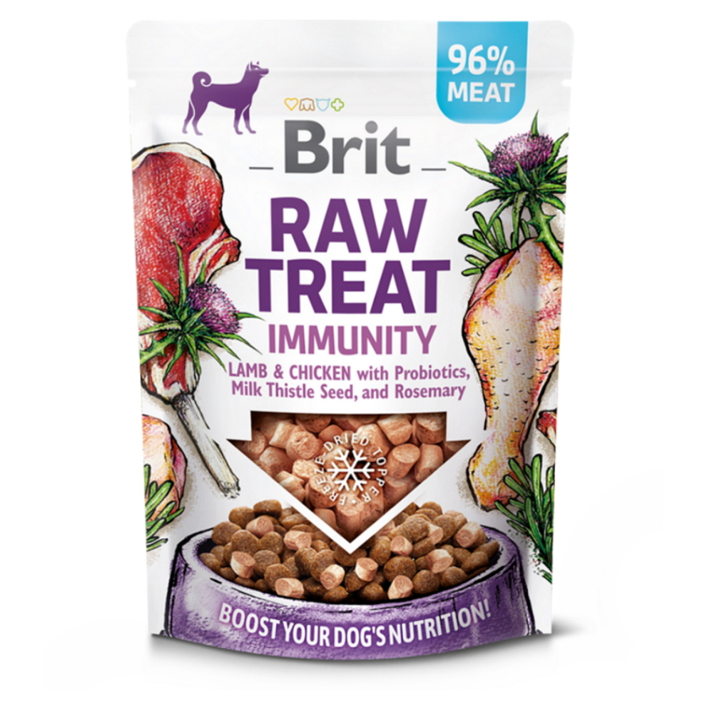 BRIT Raw Treat Immunity Lamb&Chicken pamlsky pro psy 40 g