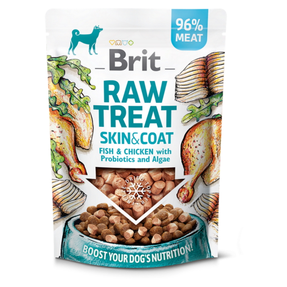 BRIT Raw Treat Skin&Coat Fish&Chicken pamlsky pro psy 40 g