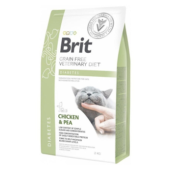 BRIT Veterinary diet grain free diabetes granule pro kočky, Hmotnost balení: 2 kg