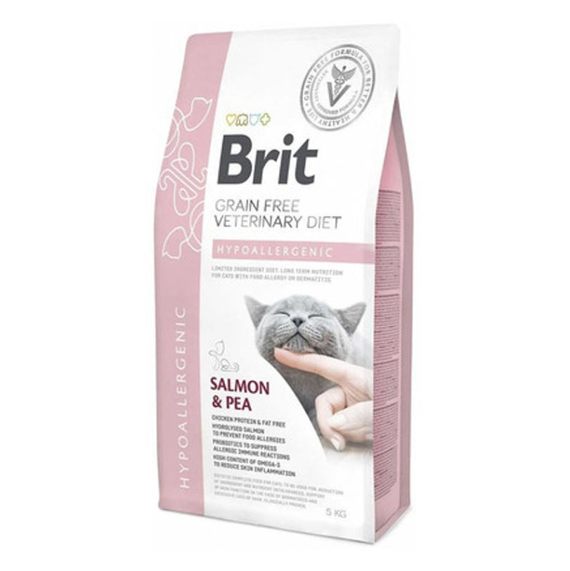 Levně BRIT Veterinary diet grain free hypoallergenic pro kočky, Hmotnost balení: 5 kg