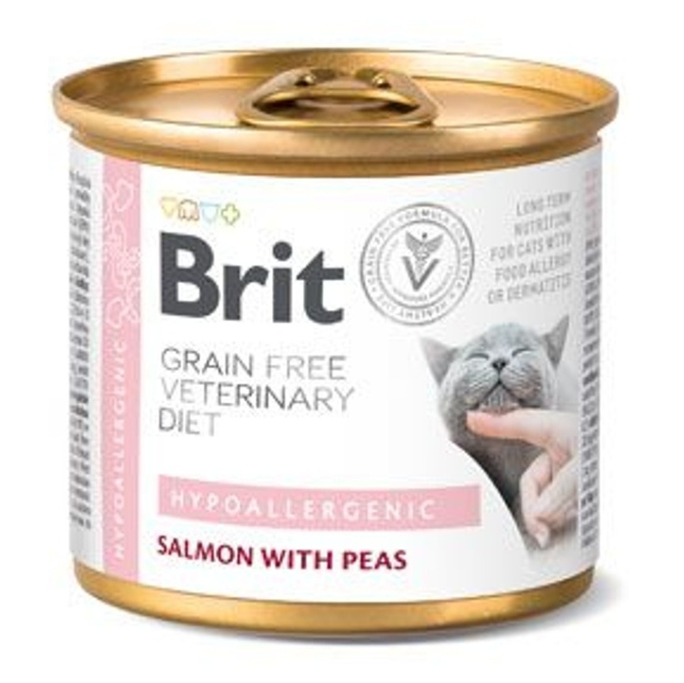 Levně BRIT Veterinary diet grain free hypoallergenic pro kočky 200 g
