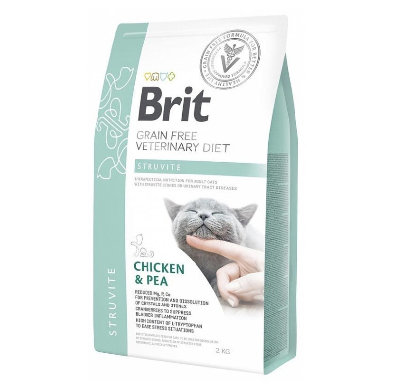 E-shop BRIT Veterinary diet grain free struvite granule pro kočky, Hmotnost balení: 2 kg