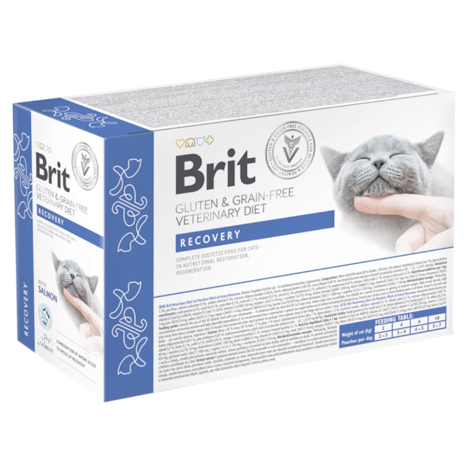 E-shop BRIT Veterinary Diet Cat Pouch fillets in Gravy Recovery 12x85 g