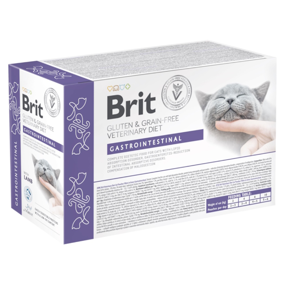 E-shop BRIT Veterinary Diet Cat Pouch fillets in Gravy Gastrointest 12x85 g