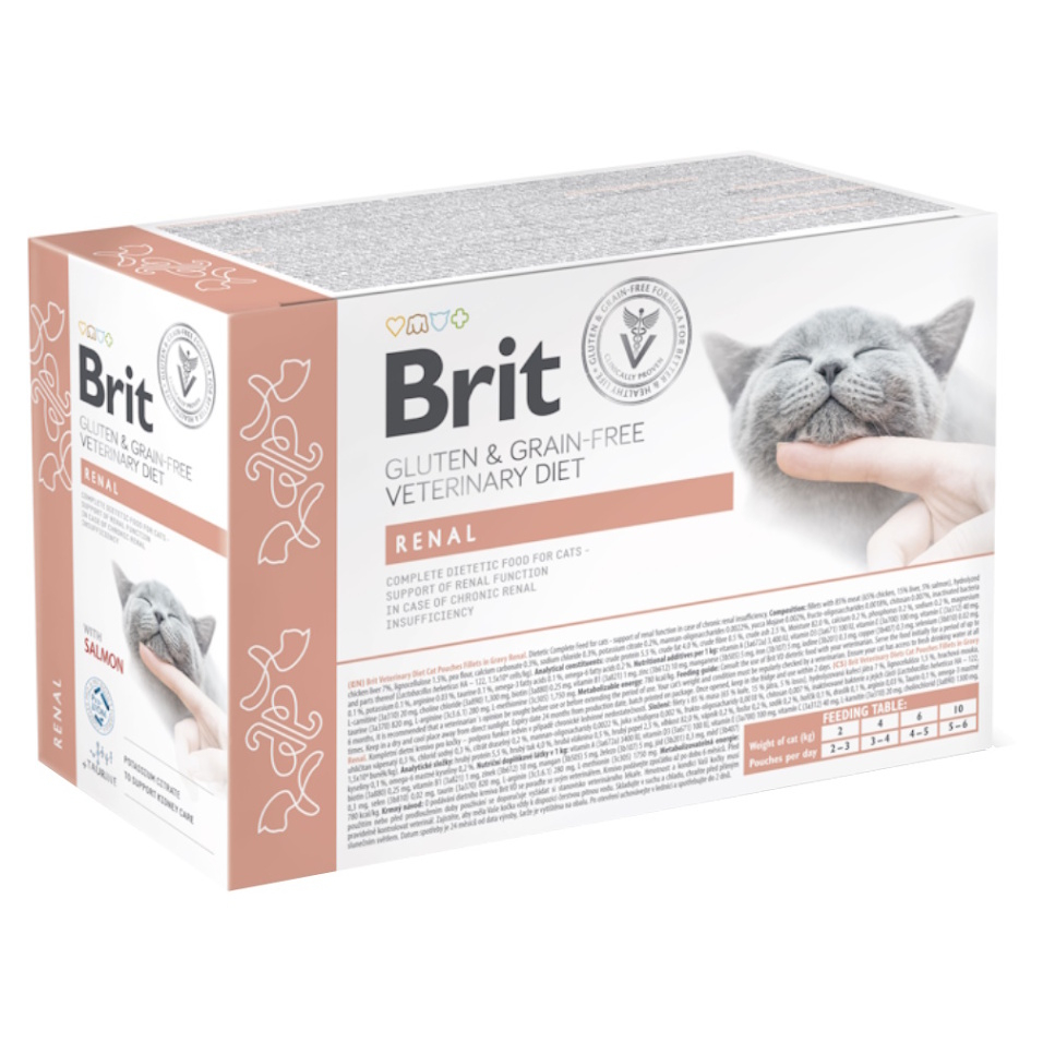 E-shop BRIT Veterinary Diet Cat Pouch fillets in Gravy Renal 12x85 g