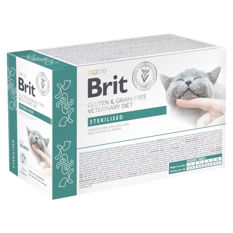 Levně BRIT Veterinary Diet Cat Pouch fillets in Gravy Sterilised 12x85 g