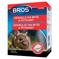 BROS Granule na myši a potkany  7 x 20 g