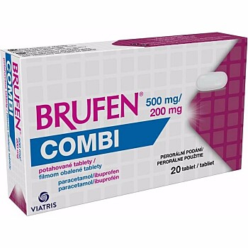 BRUFEN Combi 500mg/200mg 20 potahovaných tablet (Na bolest hlavy)