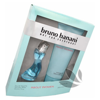 Bruno Banani About Woman - toaletní voda s rozprašovačem 20 ml + sprchový gel 200 ml