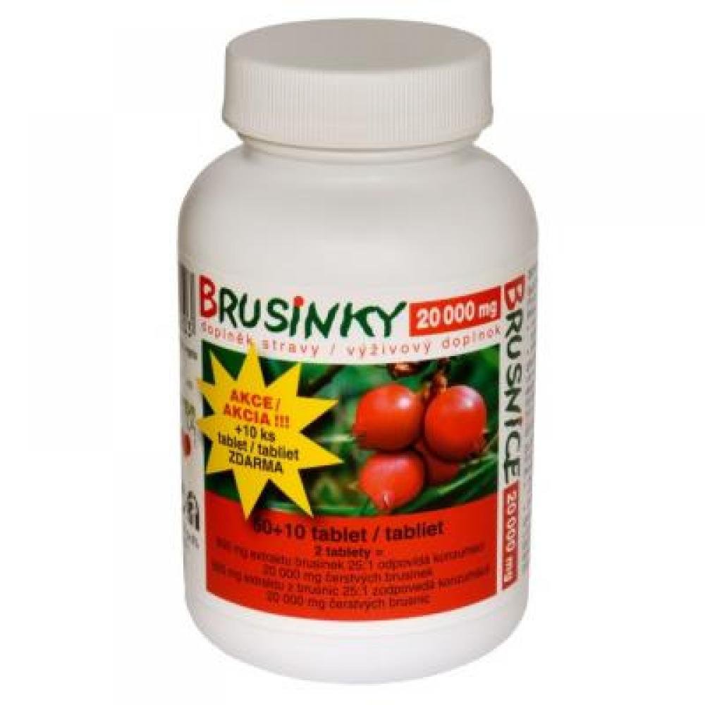 NATURVITA Brusinky 60 + 10 tablet AKCE