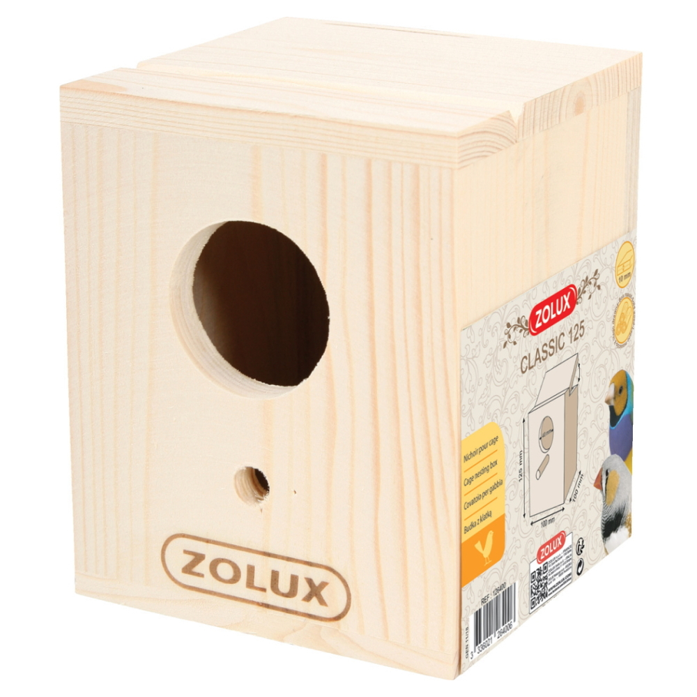 E-shop ZOLUX Budka hnízdící pro ptáky 100 x 100 x 125 mm