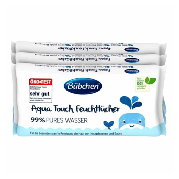 BÜBCHEN Aqua touch vlhké ubrousky 3 x 48 ks (Dětské ubrousky)