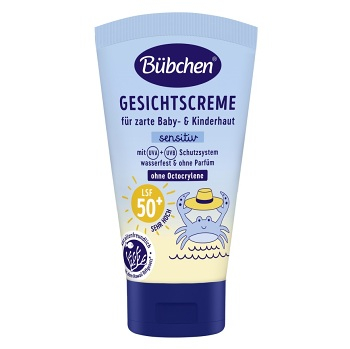 BÜBCHEN Dětský ochranný krém na obličej OF 50+ 50 ml (Dětské opalovací krémy) - Ochranný