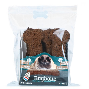 BUGBONE Pamlsky pro psy large kost s hmyzem 6 kusů (Piškoty a sušenky pro psy) - Hypoalergenní