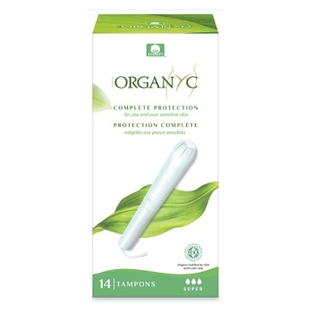 ORGANYC Tampony s aplikátorem Super 14 kusů (Přírodní menstruační tampóny) - Přírodní