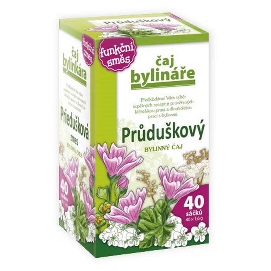 E-shop BYLINÁŘ Průduškový bylinný čaj 40x1.6 g