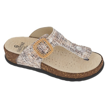 SABATINI KAROLINA Tweed Caramel pantofle karamelové 1 pár, Velikost obuvi: 38 (Dámská ortopedická obuv)