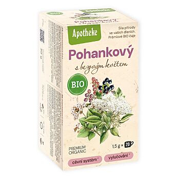 APOTHEKE Čaj pohankový s bezovým květem BIO 20 sáčků (Bylinné čaje) - Přírodní, BIO