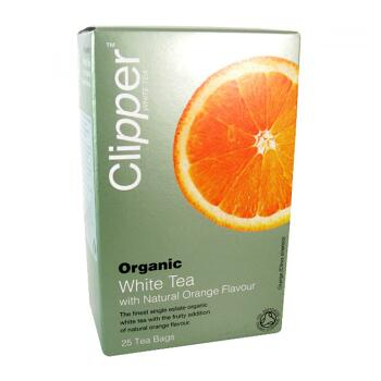 Čaj Clipper organic white tea + Orange 25x2g
