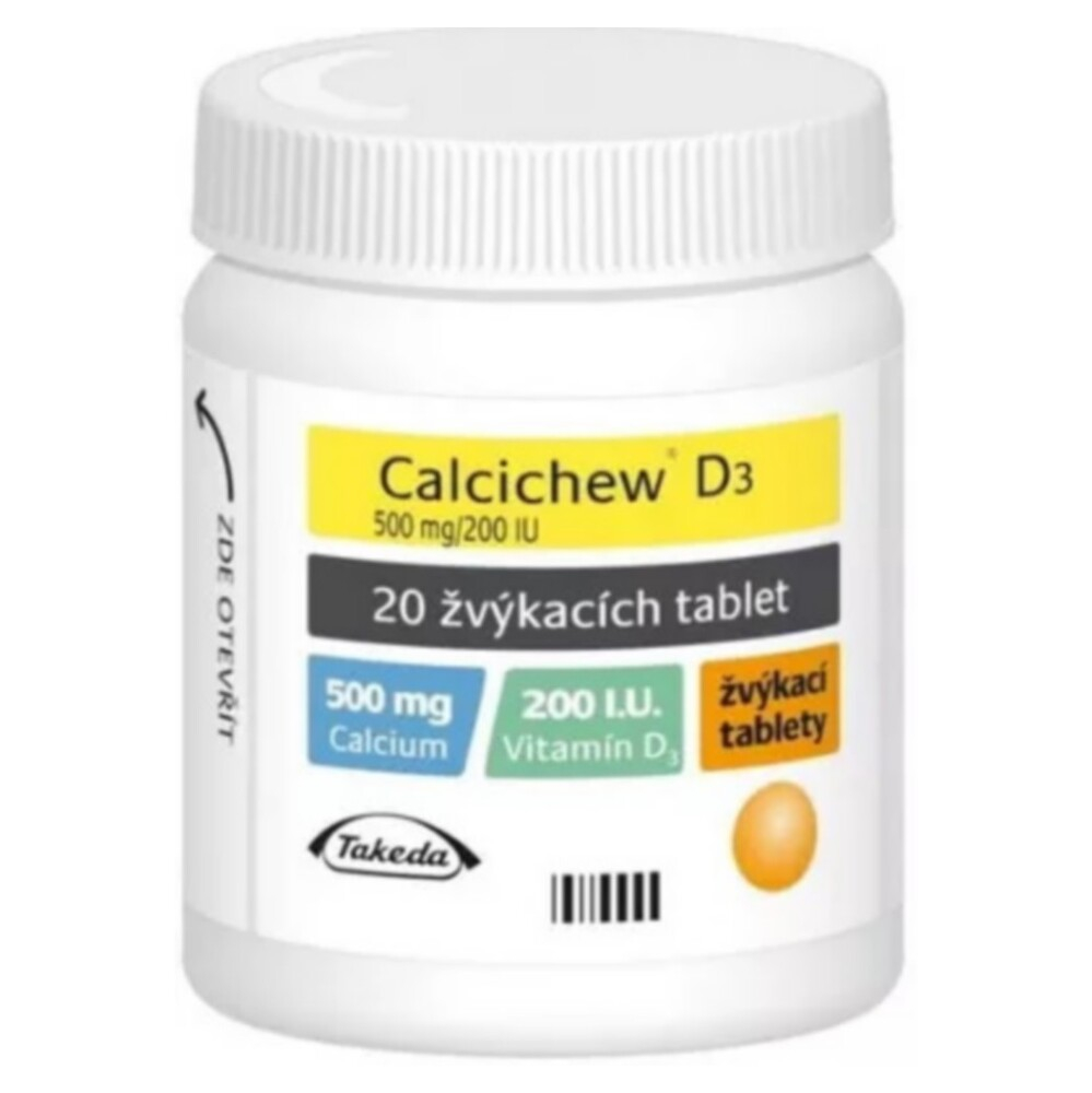 E-shop CALCICHEW D3 500mg/200IU žvýkací tablety 20 kusů
