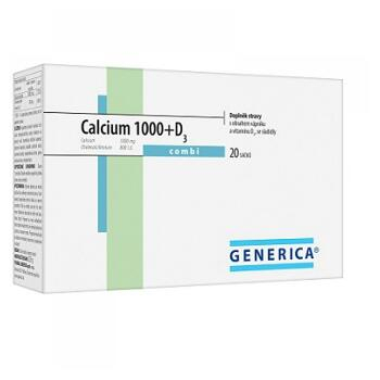 GENERICA Calcium 1000 + D3 combi 20 sáčků