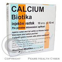 CALCIUM BIOTIKA  10X10ML/1GM Injekční roztok