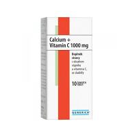 GENERICA Calcium + Vitamin C 1000 mg 10 rozpustných tablet