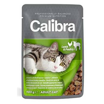 CALIBRA Cat  kapsa jehněčí a drůbeží v omáčce 100 g