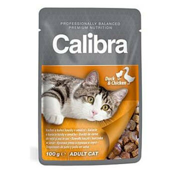 CALIBRA Cat  kapsa kachní a kuřecí v omáčce 100 g