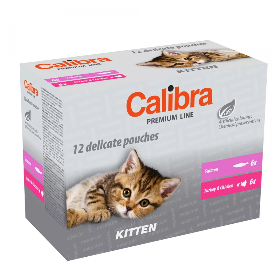 Levně CALIBRA Premium Line Kitten multipack kapsičky pro koťata 12 x 100 g