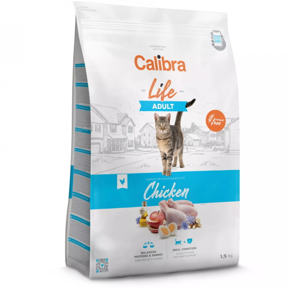 E-shop CALIBRA Life Adult Chicken granule pro kočky 1 ks, Hmotnost balení: 1,5 kg