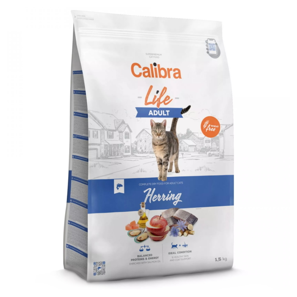 Levně CALIBRA Life Adult Herring granule pro kočky 1,5 kg