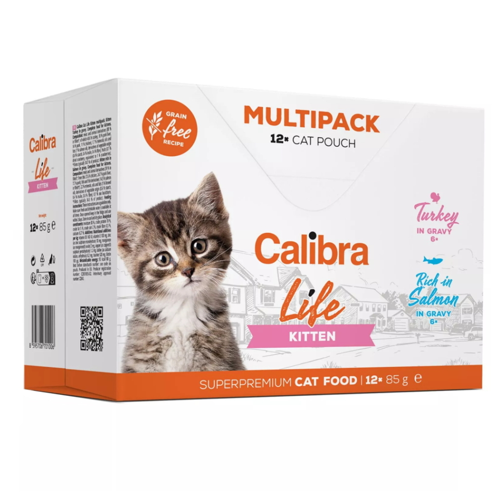 Levně CALIBRA Life kapsa Kitten Multipack kapsičky pro koťata 12 x 85 g
