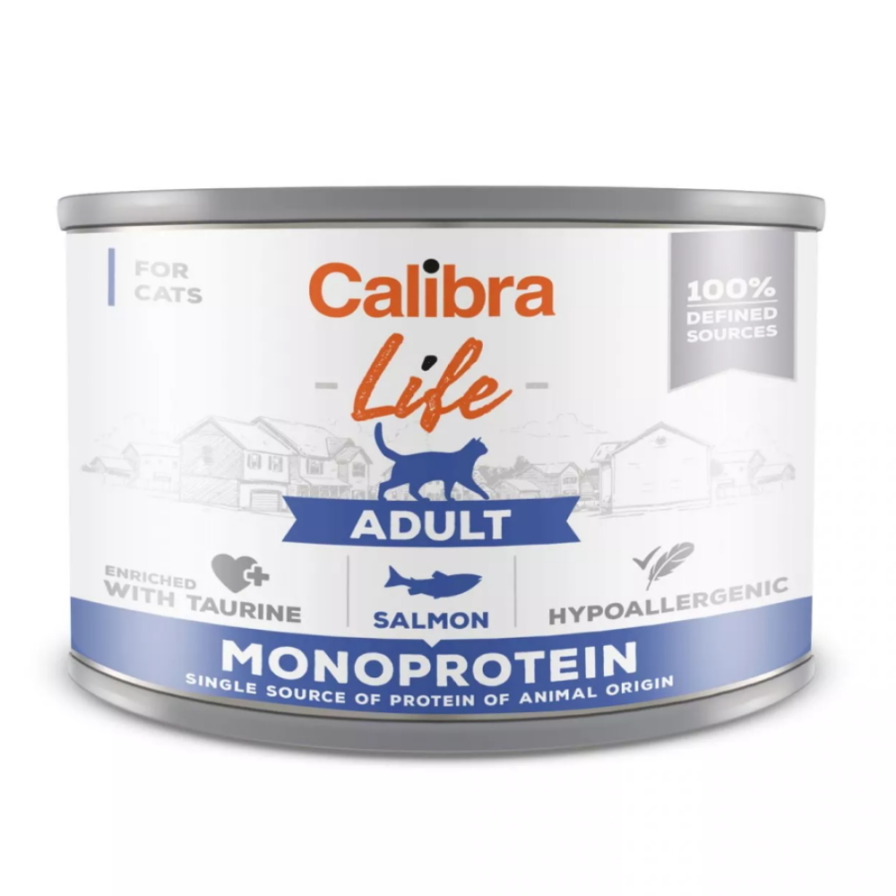 Levně CALIBRA Life konzerva adult salmon pro kočky 200 g