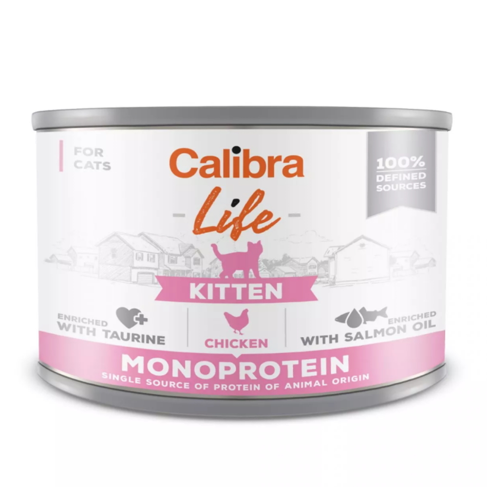 E-shop CALIBRA Life konzerva kitten chicken pro koťata 200 g