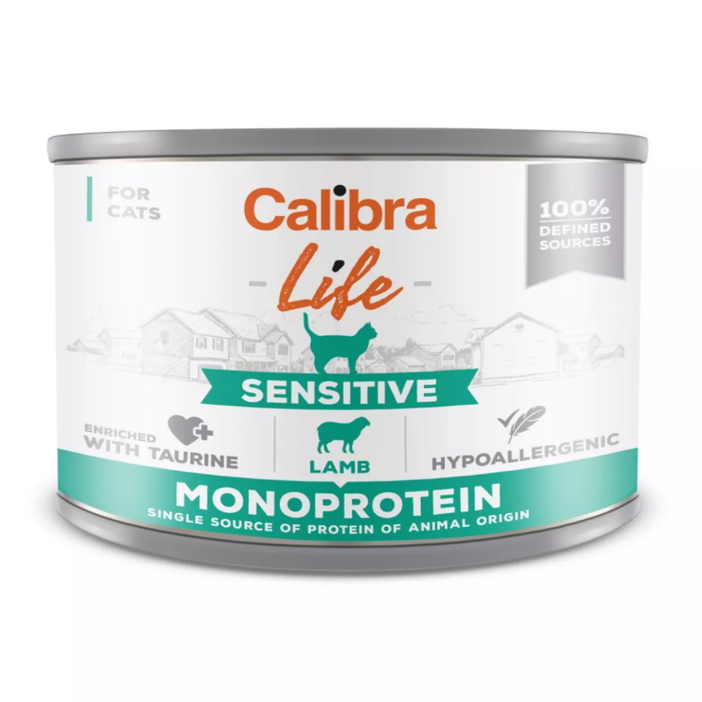 Levně CALIBRA Life konzerva sensitive lamb pro kočky 200 g