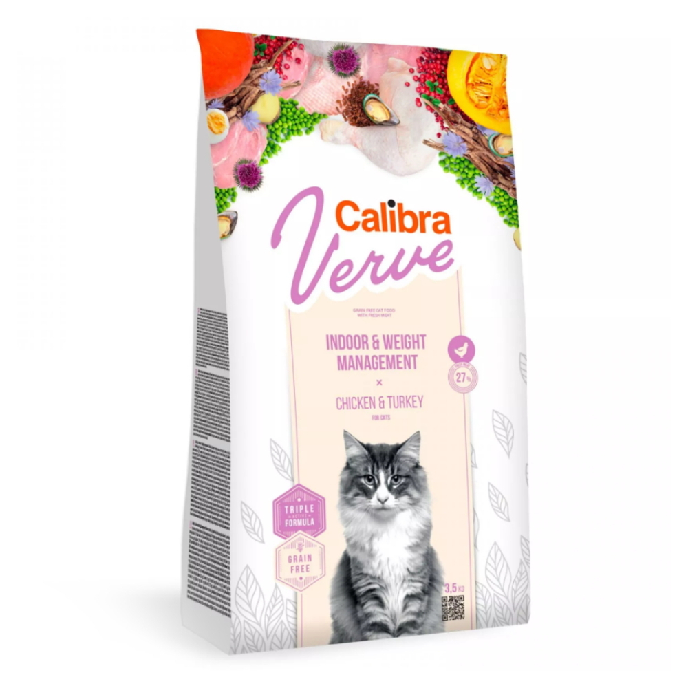 Levně CALIBRA Verve GF Indoor&Weight Chicken pro kočky 3,5 kg