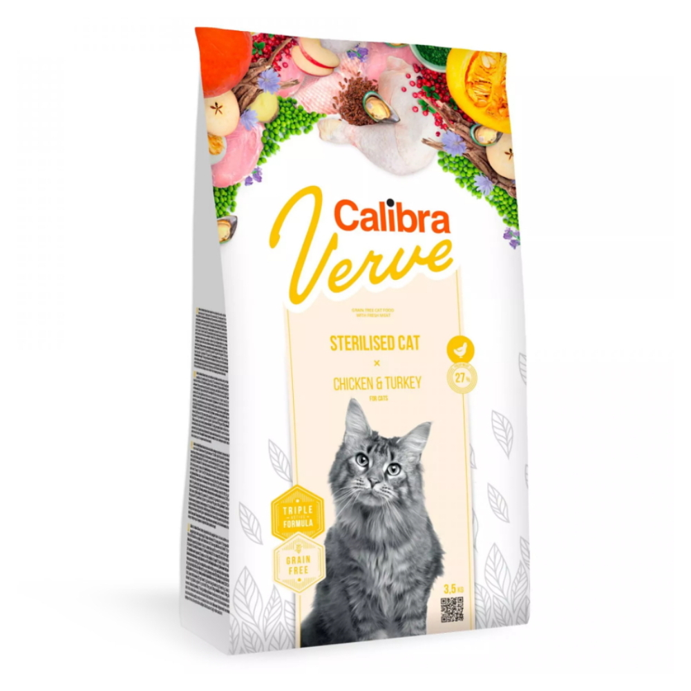 Levně CALIBRA Verve GF Sterilised Chicken&Turkey pro kočky 3,5 kg