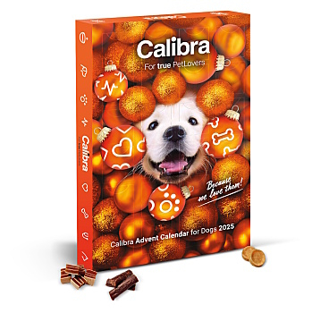 CALIBRA Dog adventní kalendář pro psy 2025 (Sušené maso pro psy) - 100% masové
