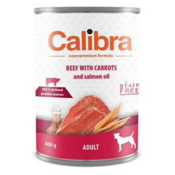 CALIBRA Dog  konzerva Adult hovězí s mrkví 400 g