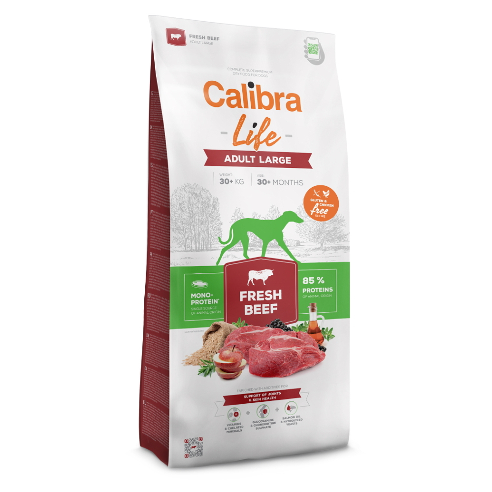 Levně CALIBRA Life Fresh Beef Adult Large granule pro psy 1 ks, Hmotnost balení: 12 kg